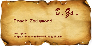 Drach Zsigmond névjegykártya